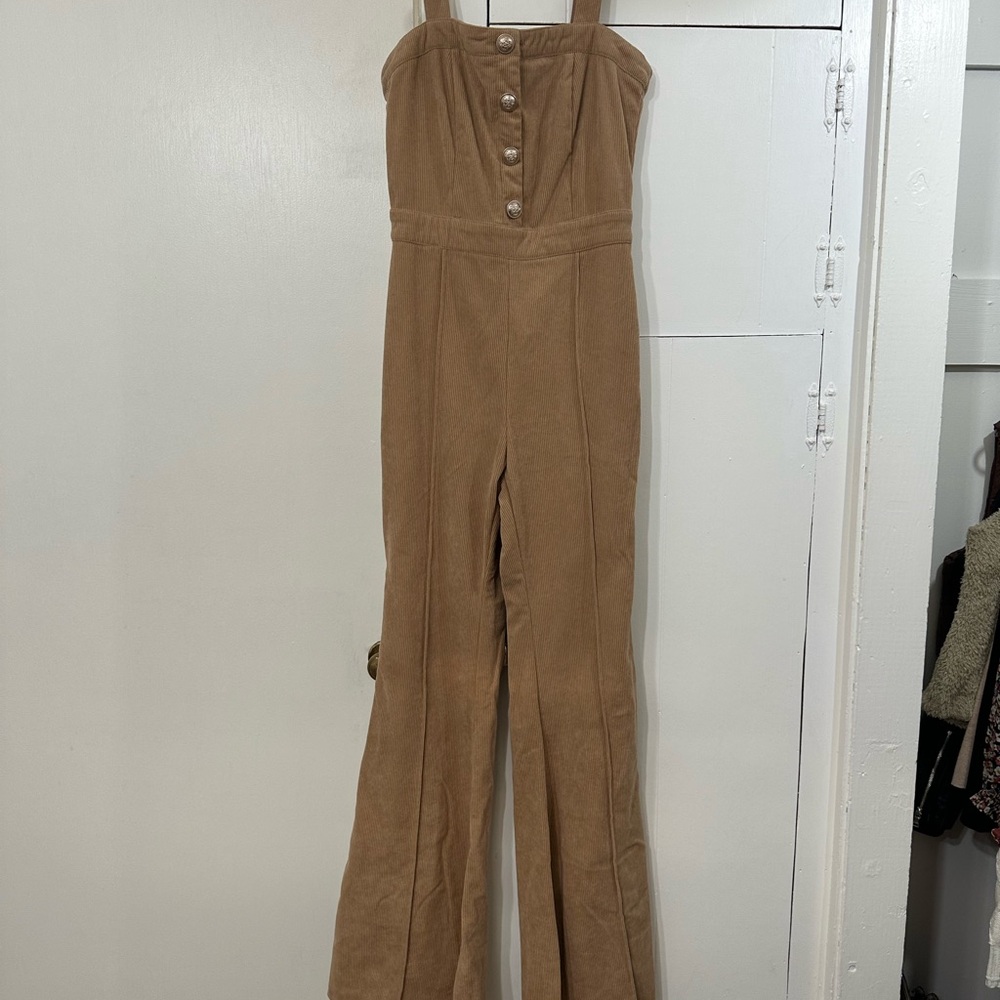 Light weight corduroy style jumpsuit